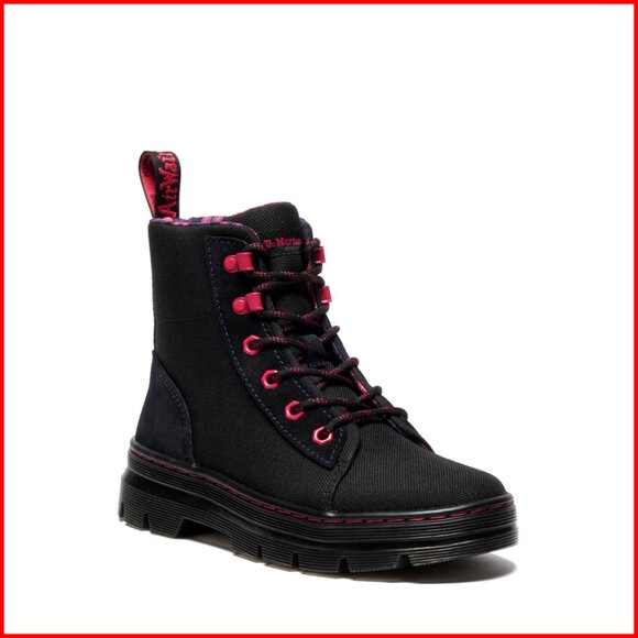 Combat Boots Wedge Heel Lace-Up Suede Ankle Boots